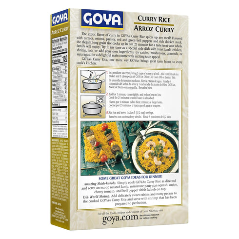 7 (Pack 12) Goya Foods Curry Seasoned Rice Mix, Ounce