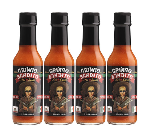 Gringo Bandito Super Hot Sauce, 5 Ounce (4 Pack)