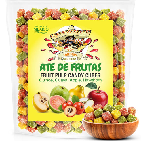 Mexican Candy Fruit Cubes - Ate de Frutas with Guava, Quince, Apple,