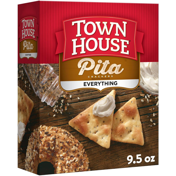 Town House Pita Oven Baked Crackers, Party Snacks, Game Day, Everything Flavor
