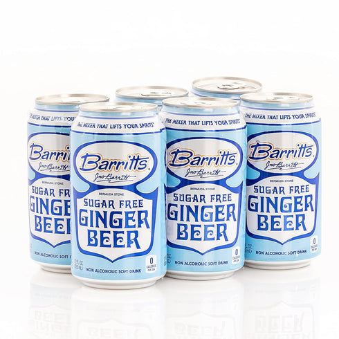 12 oz 12 Pack, Barritt's Sugar Free Diet Ginger Beer, Non-Alcoholic Soda Cocktail Mixer, fl Cans, No Aspartame