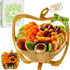 NUT CRAVINGS - Dried Fruit Flower Bouquet Arrangement in Wooden Apple-Shaped Gift