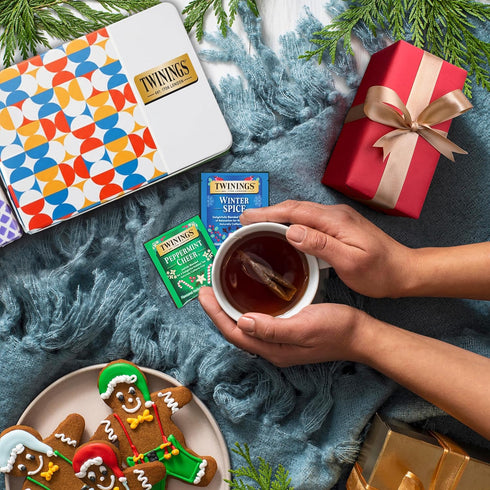 Pack (40 Count) 4 Twinings Christmas Holiday Variety Tea Bag Flavours Include Christmas Tea, Winter Spice, Gingerbread
