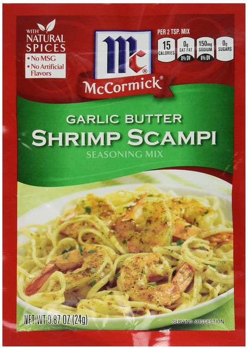 McCormick Garlic Butter Shrimp Scampi Seasoning Mix, 0.87 OZ (Pack - 4)