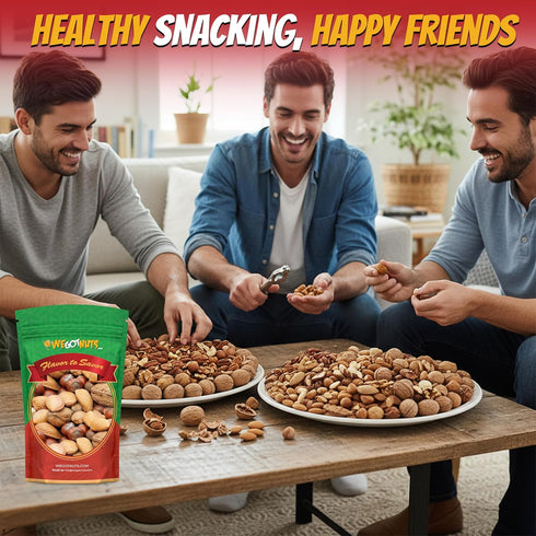 3 Pounds,(48oz) Deluxe Mixed Nuts In-Shell | Raw and Unsalted | Fresh Snack Mix | Healthy and Delicious Nuts Mix |