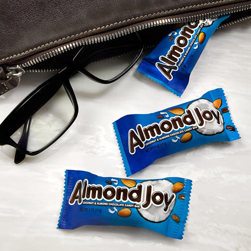 20.1 oz (Pack 2) ALMOND JOY Coconut and Almond Chocolate Snack Size, Candy Jumbo Bag