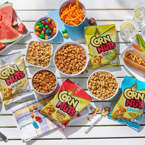 Packs 4oz. (Pack 12) CORN NUTS Original Flavored Corn Kernels, Crunchy Corn Snacks, Snack Box, Variety Food for Adults