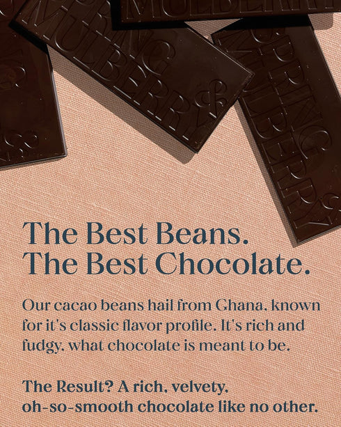 Mulberry 3 Pack Spring & Dark Chocolate Bars Healthy Dark Chocolate, Date-Sweetened - Blood Orange