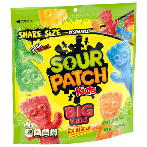 Gummy 12 Oz Sour Patch Kids Big Kids Soft & Chewy Candy, Share Size