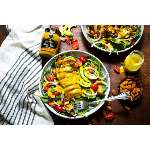 8.11 (Pack 6) Maille Mustard Honey Dijon for Vinaigrettes, Glazed Vegetables, and Chicken Recipes Gourmet Dijon mustard