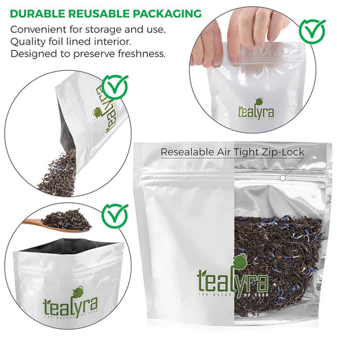 Tealyra Cream Earl Grey Moonlight, Luxurious Black Loose Leaf Tea, 100g (3.5-ounce)