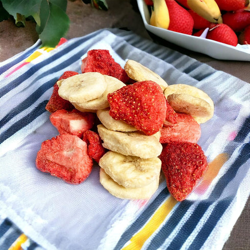 Pack 2 2 oz 1 2 CHAVI Freeze-Dried Strawberry Banana - of x - Healthy Ingredient Superfood - No Added Sugars