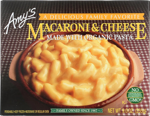 Amy's Frozen Meals, Mac and Cheese Made with Organic Pasta and Cheddar