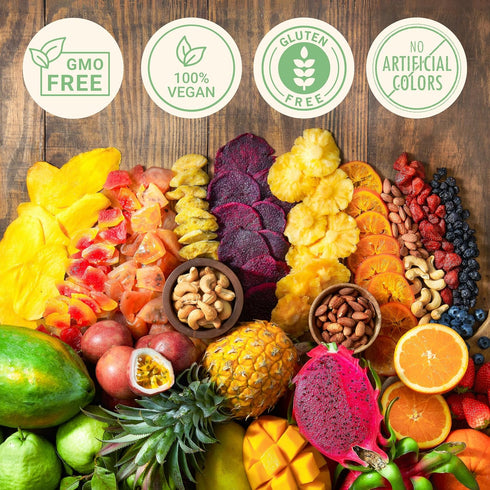 11 20oz Dried Fruit Gift Basket Tropical Flavor Exotic Dried Fruit Basket Gift | Soft Mixed Dried Fruit and Nuts Gift