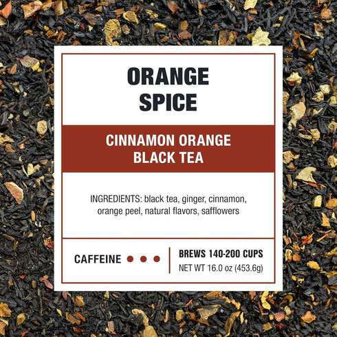 200 16 oz Tiesta Tea - Orange Spice Tea, Loose Leaf, Cinnamon Orange Black Tea, Premium High Caffeine Tea Blend, Make