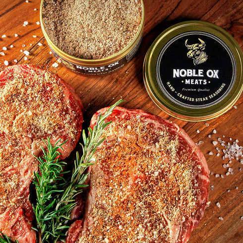 6 oz (170g) Pack) Noble Ox Hand-Crafted Meats Seasoning for Steak, Chicken, and Veggies Aromatic Herb & Spice Blend