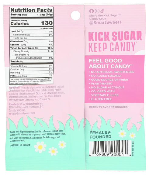 Gummy 1.8 SMART SWEETS Berry Bunnies Candy, Ounce