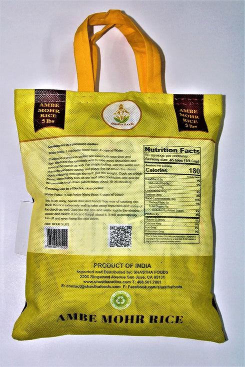 5 lbs (Pack 1) Shastha Ambe Mohr Rice