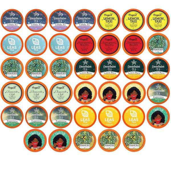 Two Rivers Assorted Herbal Tea Pods Variety Sampler Pack for Keurig K-Cup