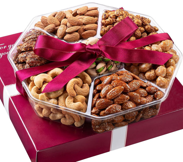 Holiday Nuts Gift Basket - Assortment of Sweet & Roasted Salted Gourmet