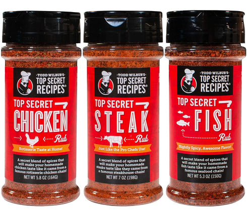 Todd Wilbur's Top Secret Recipes Steak Rub, 7 oz - Famous Steakhouse Flavor at Home, Gluten Free