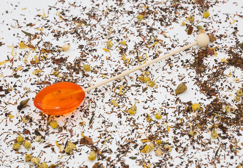 Sweet Stirs Pack 10 Original Flavored American Honey Spoons on Wooden Sticks Gift of (Orange Blossom)