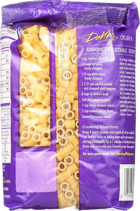 16-ounces (Pack of12) DaVinci Ditalini