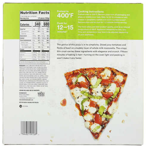 365 by Whole Foods Market 10.2 OZ Margherita Thin Crust Pizza