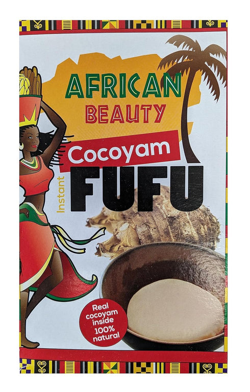 African Beauty Cocoyam Fufu Flour African Mix 24oz - Authentic, Premium Quality Fufu Flour