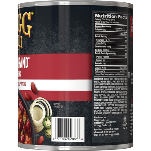 STAGG Country 108 Chili with Beans, Ounce