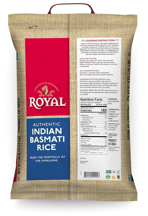 10lb Royal White Basmati Rice