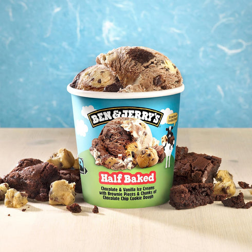Ben & Jerry's 16 oz Half Baked Chocolate and Vanilla Ice Cream
