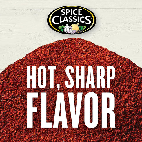 14 oz (Pack 6) 14 Spice Classics Ground Red Pepper, of - Six Ounce Containers of Red Pepper Seasoning, Made from Dried