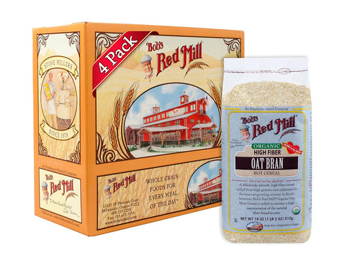 Bob's Red Mill Organic Oat Bran Hot Cereal, 18 Ounce (Pack of