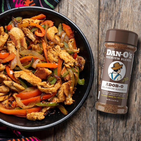3.3 oz 2 Pack, Dan-O's Adob-O Seasoning, Bottle All Purpose Seasoning for Chicken Wings, Pork, Brisket, Tacos and More