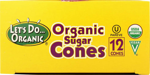 5 Lets Do Organics, Sugar Ice Cream Cone, Organic, Ounce