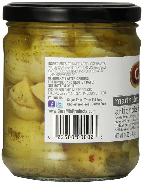 14.75 oz Cara Mia, Artichoke Hearts Marinated
