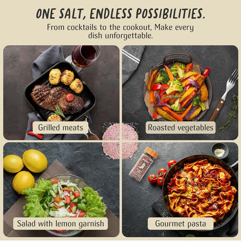 4oz The Salted Roots - Red Wine Salt - Bold & Smoky Seasoning - Infused with Red Wine, Peppercorn, Garlic & Lemon
