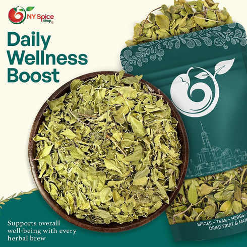 (4 NY Spice Shop Buchu Leaf for Herbal Tea - Dried Whole Boegoe Leaves Natural Bookoo Leafs Relaxing, Refreshing & Pure