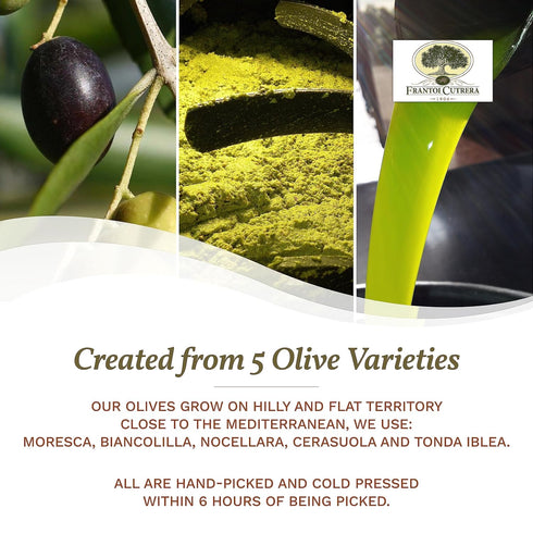 2022/23 24.5 Oz (Pack 1) Frantoi Cutrera - Selezione - Extra Virgin Olive Oil from Italy, Sicilian Pure EVOO, Premium