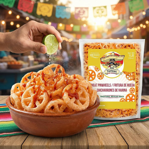 1LB Duritos (Duros) Pinwheels Wheat Snacks - Mexican Wheat Wheel Pasta - Chicharrones De Harina - by Turinos