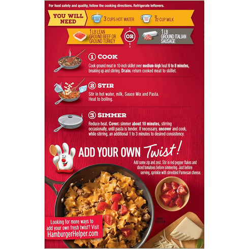 Hamburger Helper 6.9 Oz, (Pack 4) Lasagna