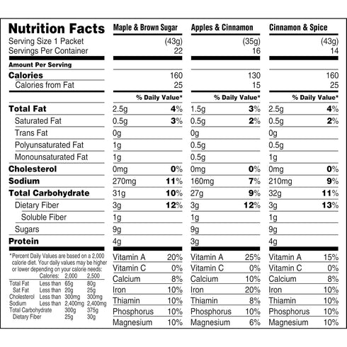 52 Quaker Instant Oatmeal Variety, ct