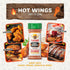 Hot Wings Seasoning Mix by Flavor God - Premium All Natural & Healthy Spice Blend for Chicken Wings, Eggs, Seafood