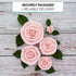 5 Count Global Sugar Art Edible Exquisite Rose & Leaf Tray Sugar Cake Flowers, Pink Unwired, by Chef Alan Tetreault
