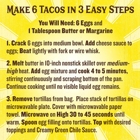 6 11.9 oz Old El Paso Breakfast Taco Kit with Sauces and Soft Tortillas, Makes Tacos