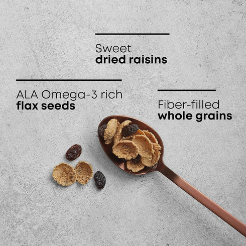 14 20g Omega-3 (Pack 4) Nature's Path Organic Flax Plus Raisin Bran Cereal, Ounce, Non-GMO, Whole Grains, with Rich