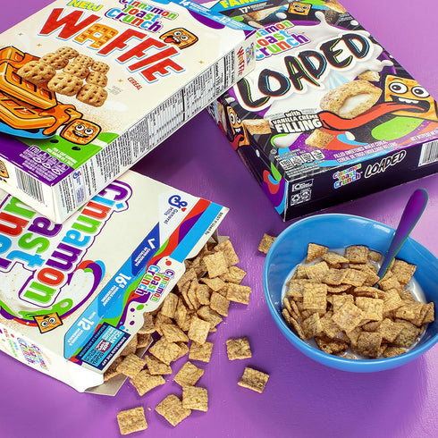 12 oz Cinnamon Toast Crunch Breakfast Cereal, Crispy Strawberry Cereal