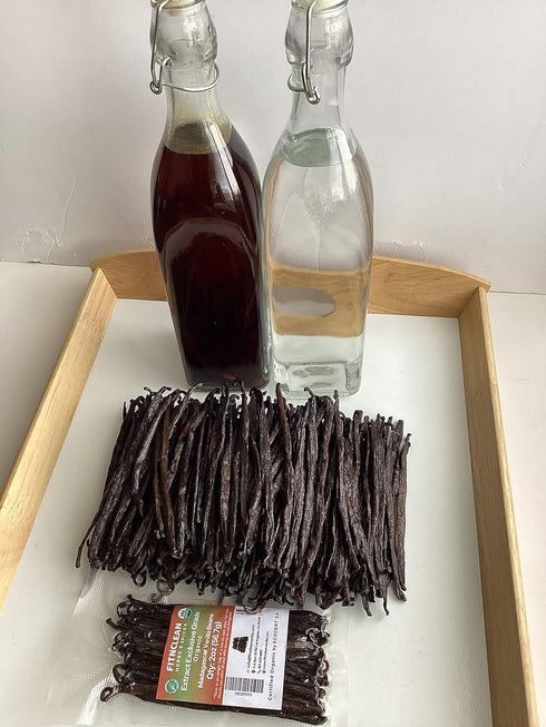 2oz Madagascar Organic Vanilla Beans Extract, Exclusive Grade B, Certified USDA Organic by FITNCLEAN VANILLA