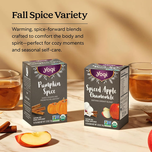 Pack 16 Pack (4 Pack) 2 2 Yogi Tea - Fall Spice Variety Sampler - Tea Bags Per - Limited Edition Tea Sampler - Herbal